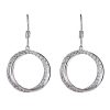 Online Gregory Ladner Woven Circle Drop Earring With Cz Gregory Ladner Wholesale Rhodium