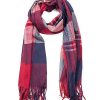 Clearance Gregory Ladner Tartan Scarf Gregory Ladner Wholesale Red