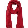 Wholesale Gregory Ladner Frayed Edge Scarf With Micro Sequins Gregory Ladner Promotions Red