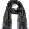 Clearance Gregory Ladner Lurex Stripe Scarf Gregory Ladner Limited Edition Black