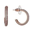 Clearance Gregory Ladner Pave Cz Hoop Earrings Gregory Ladner Cheap Rose Gold