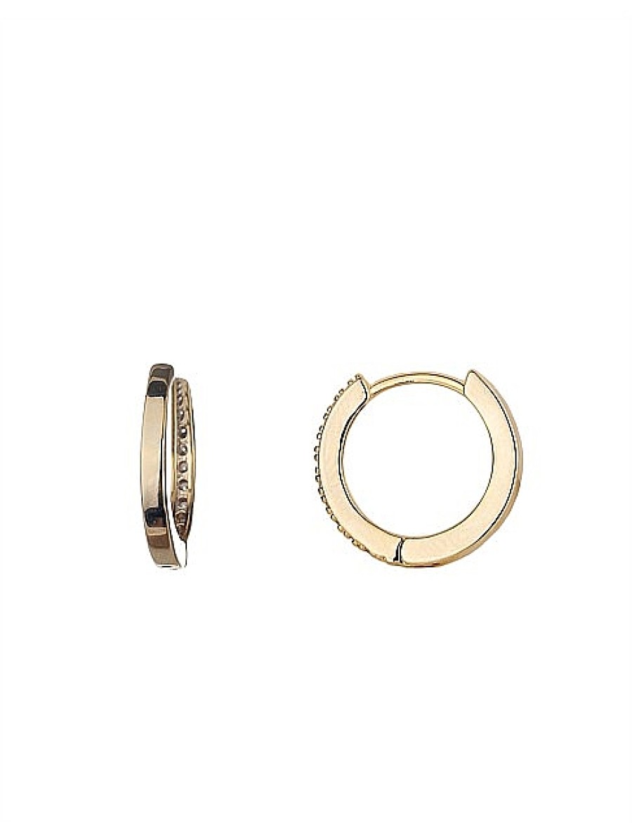 New Gregory Ladner Small Cz Hoop Earrings Gregory Ladner Promotions Gold