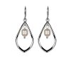 Online Gregory Ladner Pearl Wave Drop Earrings Gregory Ladner Discount Rhodium