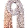 Online Gregory Ladner Ombre Geometric Print Scarf Gregory Ladner Cheap Rust