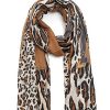 Best Gregory Ladner Animal Print Scarf With Solid Border Gregory Ladner Promotions Caf