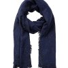 Best Gregory Ladner Frayed Edge Scarf With Micro Sequins Gregory Ladner Promotions Navy