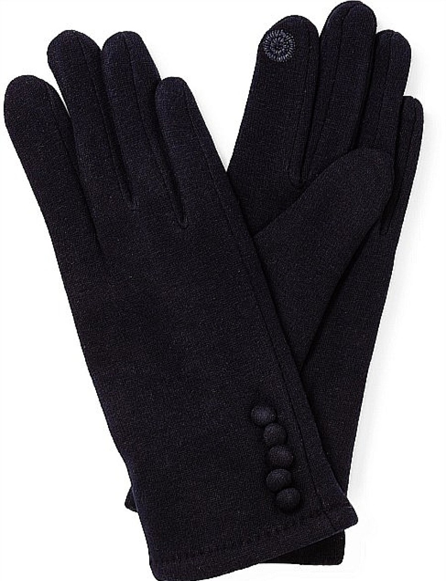 New Gregory Ladner Ponte Glove With 5 Buttons Gregory Ladner Cheap Navy