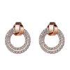 Wholesale Gregory Ladner Double Cz Hoop Drop Earrings Gregory Ladner Discount Rose Gold