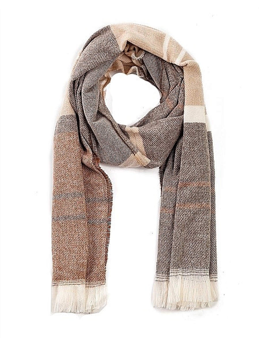 Hot Gregory Ladner Multi Stripe Scarf Gregory Ladner Promotions Camel