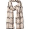 Clearance Gregory Ladner Check Scarf With Lurex Gregory Ladner Promotions Ivory