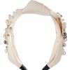 New Gregory Ladner Pearl And Bead Turban Headband Gregory Ladner Cheap Ivory