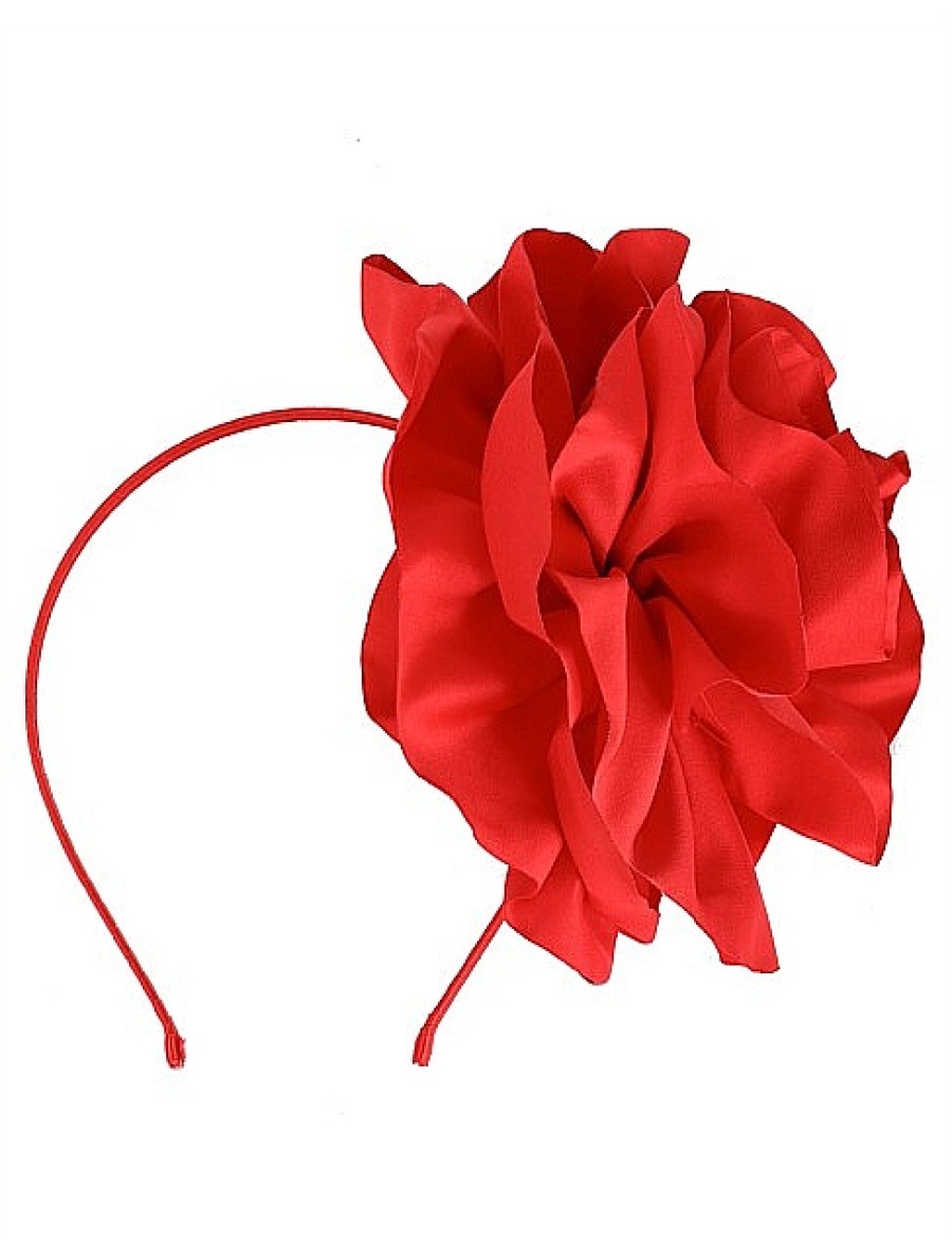 Hot Gregory Ladner Large Flower On Headband Gregory Ladner Limited Edition Red