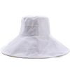 New Gregory Ladner Wide Brim Canvas Bucket Hat Gregory Ladner Cheap White