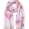 Online Gregory Ladner Roses Print Scarf Gregory Ladner Wholesale Pink