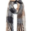 Wholesale Gregory Ladner Check Blanket Scarf Gregory Ladner Discount Black/Camel/Ivory