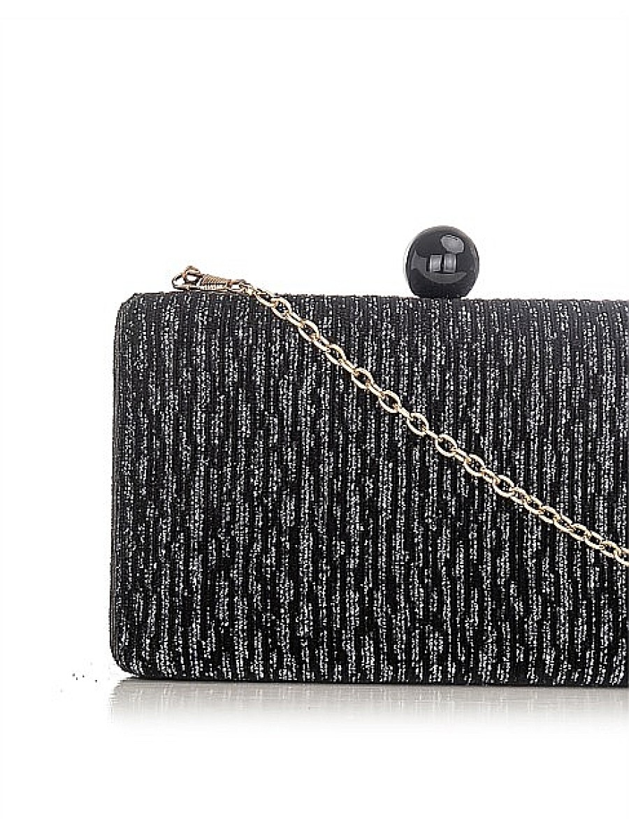 Online Gregory Ladner Lurex Stripe Clutch Bag Gregory Ladner Wholesale Black