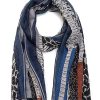 Best Gregory Ladner Multi Animal Print Scarf Gregory Ladner Cheap Cobalt