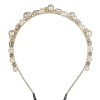 Online Gregory Ladner Crystal And Pearl Headband Gregory Ladner Discount Gold