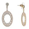 Clearance Gregory Ladner Micro Pearl/Cz Oval Drop Earrings Gregory Ladner Discount Gold