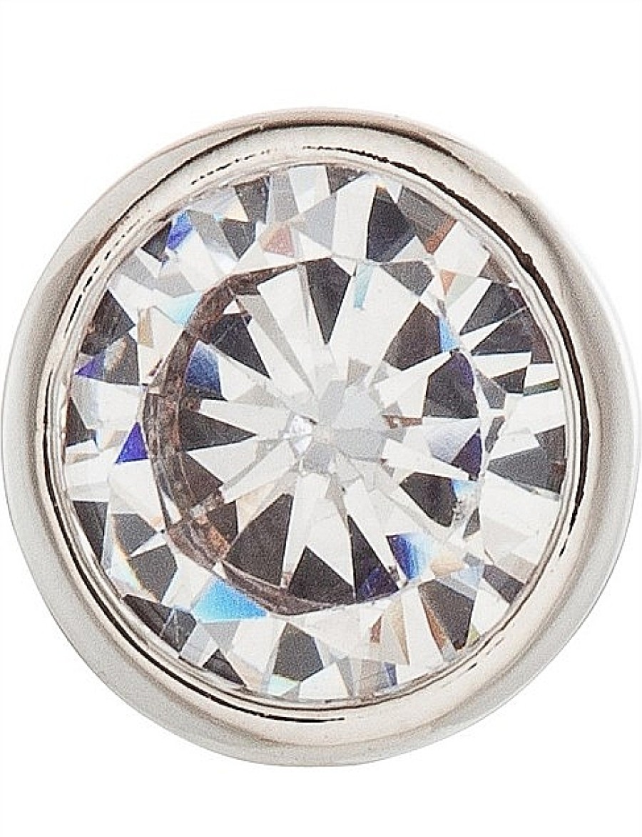 Wholesale Gregory Ladner Bezel Cz Stud Earring Gregory Ladner Promotions Rhodium