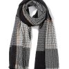 Online Gregory Ladner Check Scarf Gregory Ladner Discount Black/White/Camel