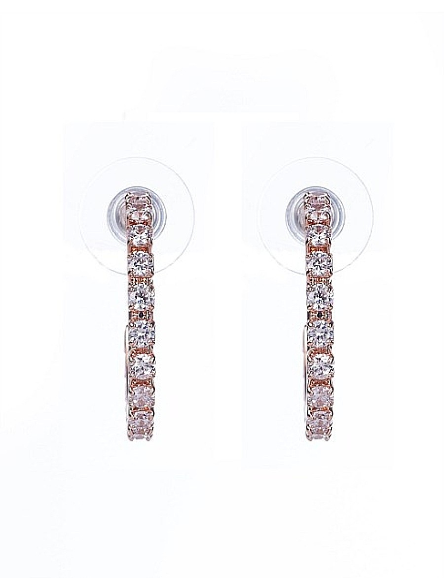 Best Gregory Ladner Cz Hoop Earring Gregory Ladner Limited Edition Rose Gold