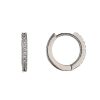 Hot Gregory Ladner Small Cz Hoop Earrings Gregory Ladner Promotions Rhodium