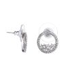 New Gregory Ladner Micro Cz Hoop Earring Gregory Ladner Limited Edition Rhodium