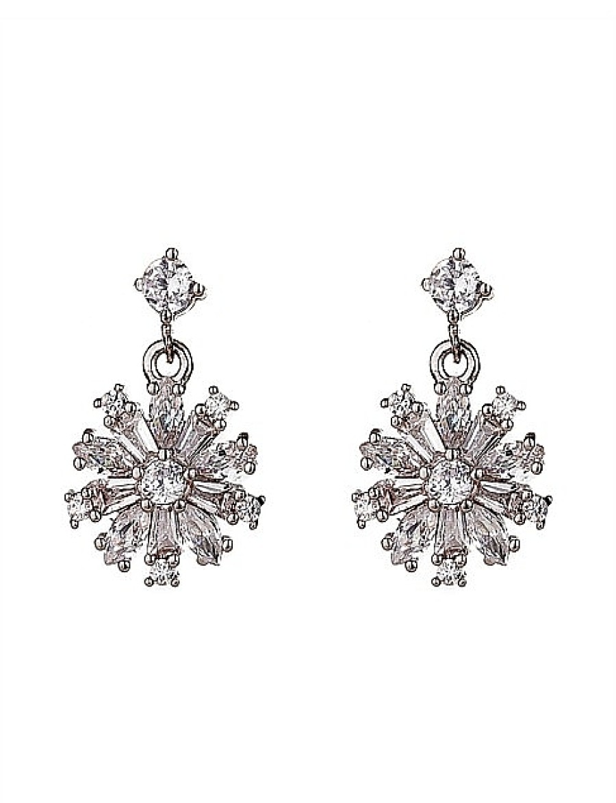 New Gregory Ladner Cz Drop Earrings Gregory Ladner Promotions Rhodium