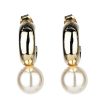 Hot Gregory Ladner Small Hoop Earring With Pearl Drop Gregory Ladner Discount Gold