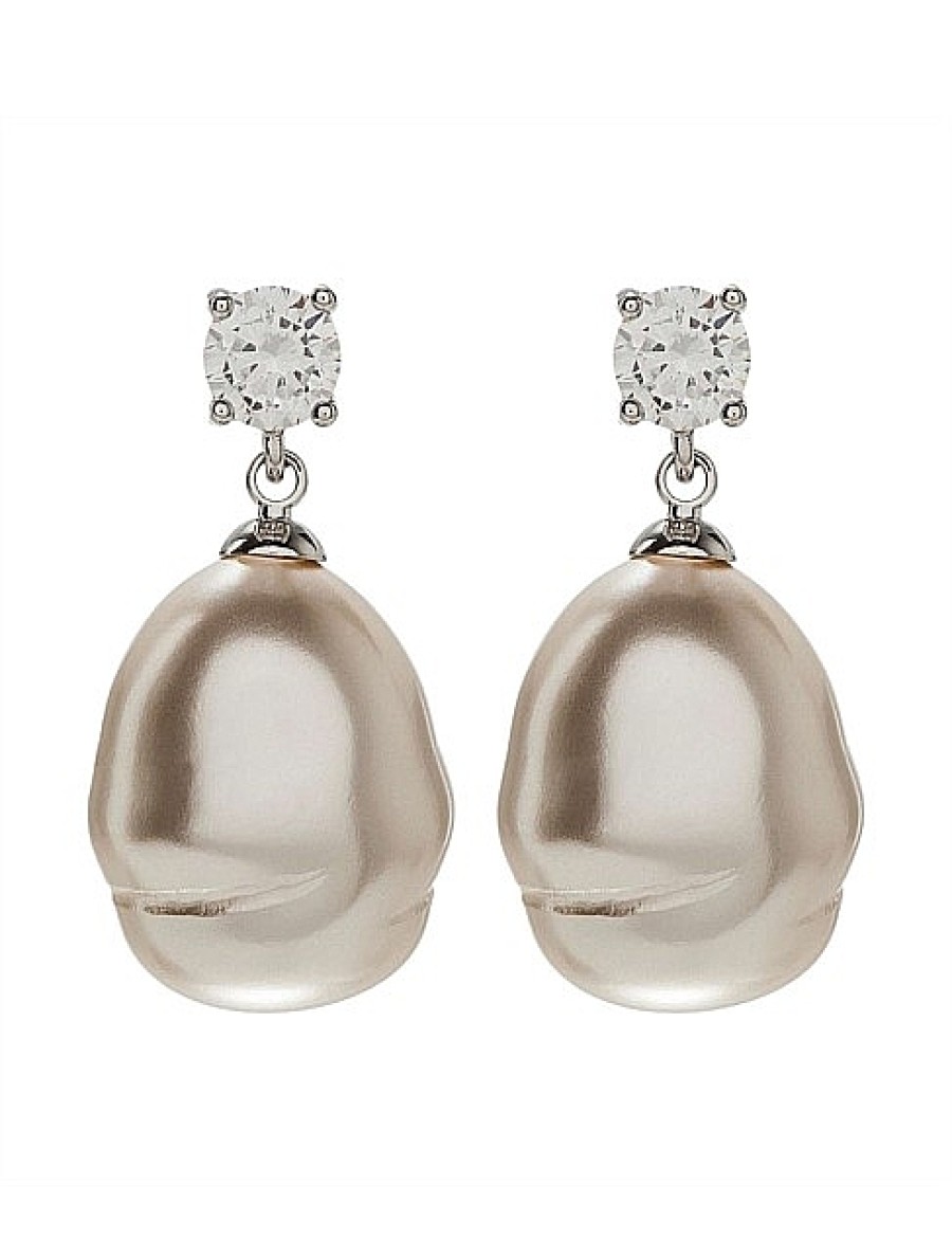 Best Gregory Ladner Baroque Pearl Drop Earring Gregory Ladner Cheap Gold