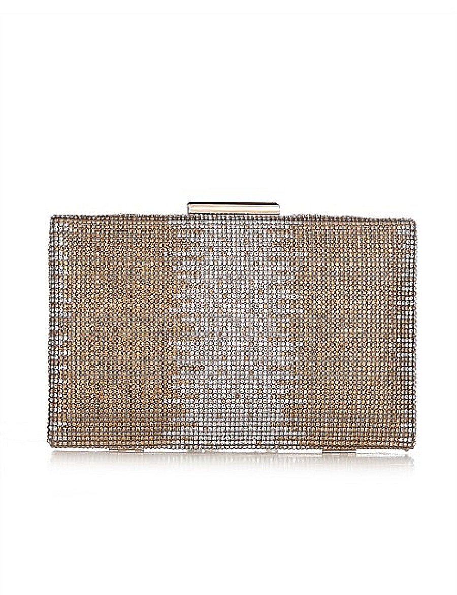 Wholesale Gregory Ladner Beaded Rectangular Clutch Bag Gregory Ladner Promotions Gold/Silver