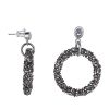 Wholesale Gregory Ladner Textured Circle Drop Earring Gregory Ladner Wholesale Hematite