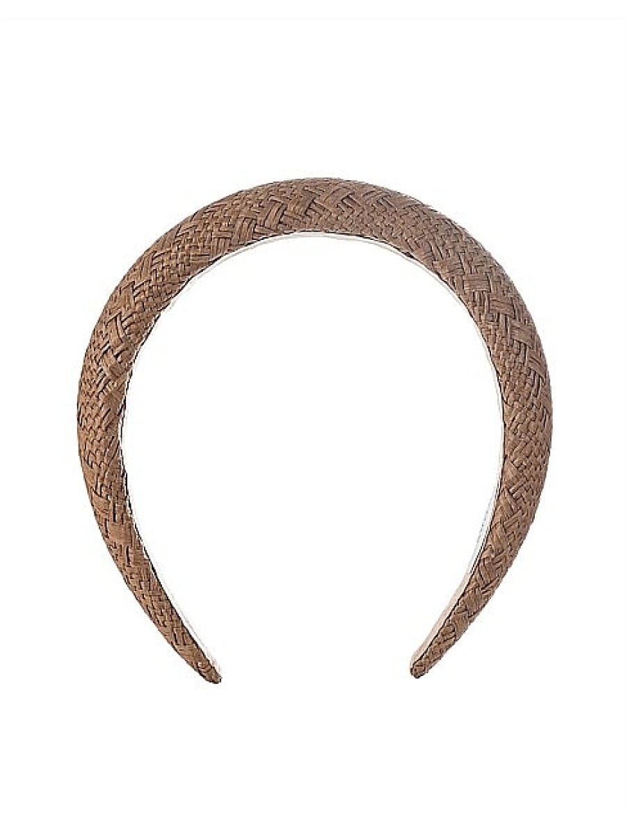 Best Gregory Ladner Woven Rounded Headband Gregory Ladner Discount Chocolate