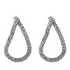 New Gregory Ladner Teardrop Cz Chain Earrings Gregory Ladner Discount Rhodium