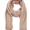 New Gregory Ladner Frayed Edge Scarf With Micro Sequins Gregory Ladner Limited Edition Blush