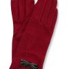 Hot Gregory Ladner Wool Glove With Bow Trim Gregory Ladner Discount Burgundy