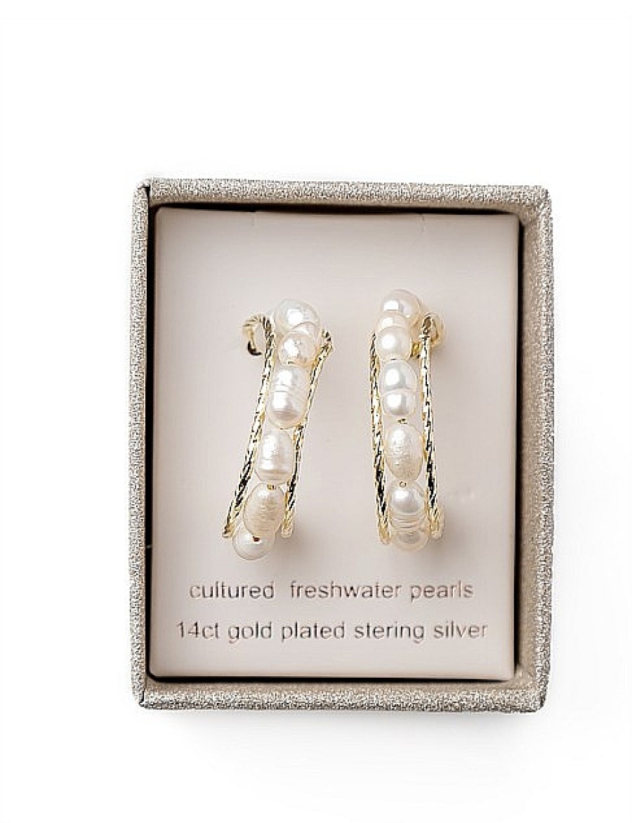 Hot Gregory Ladner Freshwater Hoop Earring Gregory Ladner Discount Pearl