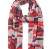 Clearance Gregory Ladner Geometric Print Scarf Gregory Ladner Limited Edition Red