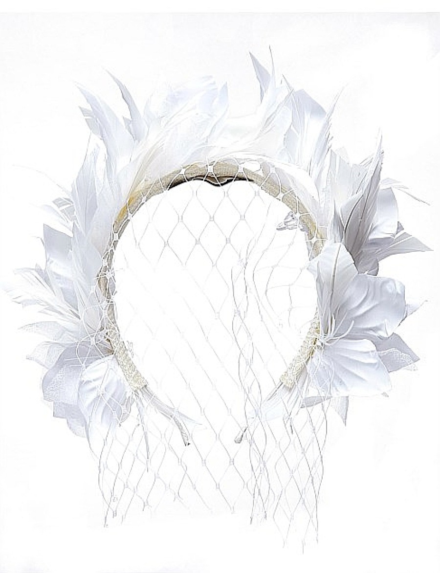 Wholesale Gregory Ladner Flower Garland With Veiling Gregory Ladner Promotions White