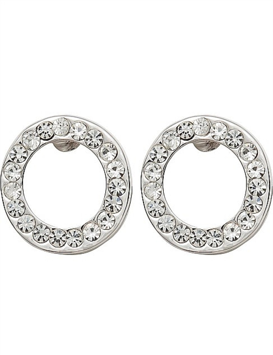 Wholesale Gregory Ladner Round Cz Stud Earring Gregory Ladner Cheap Rhodium