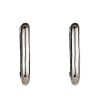 Hot Gregory Ladner Long Huggie Hoop Earrings Gregory Ladner Wholesale Rhodium