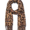 Online Gregory Ladner Animal Print Scarf Gregory Ladner Cheap Grey