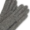 Wholesale Gregory Ladner Wool Glove With Leather Trim/Button Gregory Ladner Discount Grey