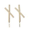 Clearance Gregory Ladner Micro Pearl/Crystal Cross Bobby Pin Pair Gregory Ladner Discount Gold