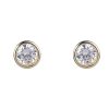 Online Gregory Ladner Bezel Edge Cz Stud Earrings Gregory Ladner Cheap Gold