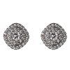 Clearance Gregory Ladner Cluster Stud Earrings Gregory Ladner Discount Rhodium