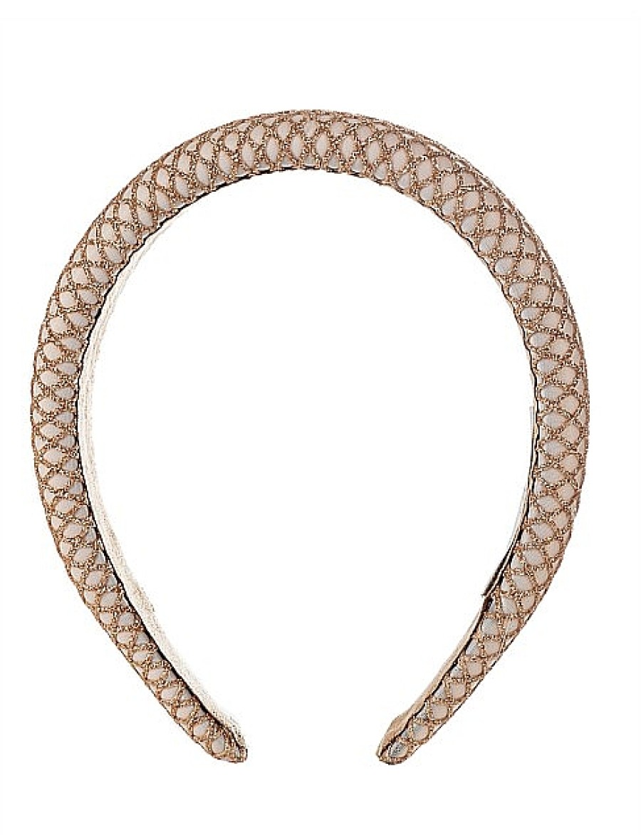 Best Gregory Ladner Padded Criscross Headband Gregory Ladner Limited Edition Champagne