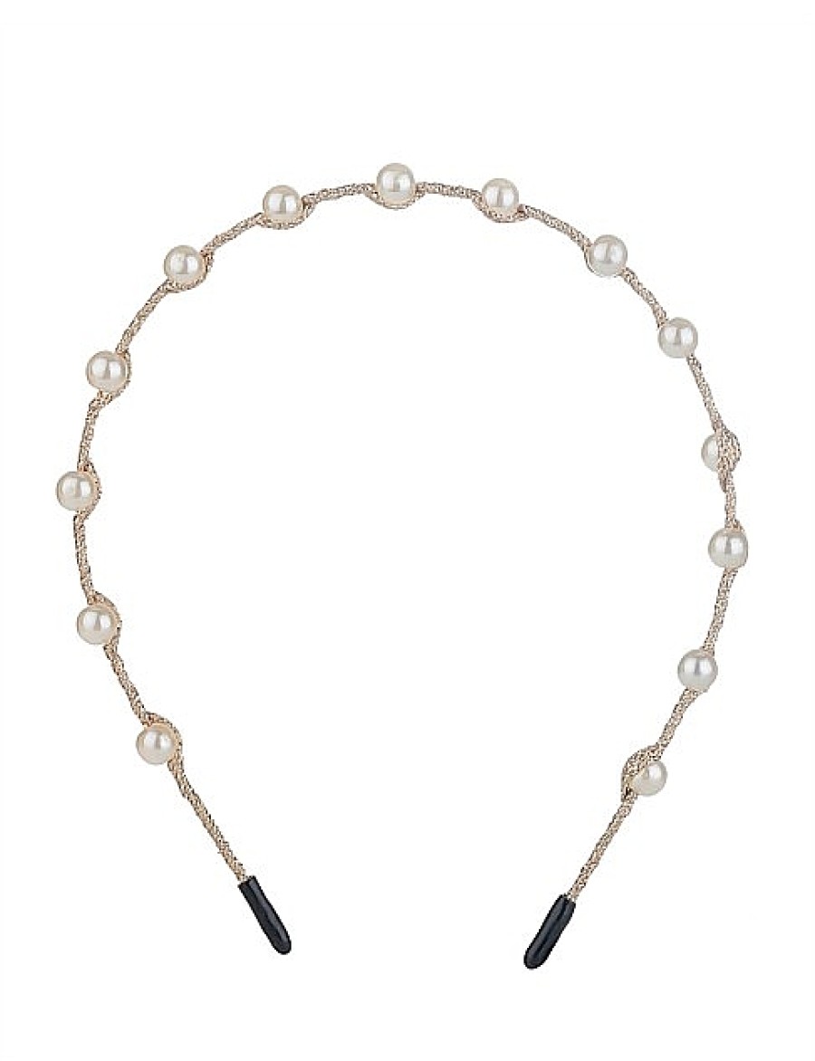 Best Gregory Ladner Pearl/Lurex Headband Gregory Ladner Cheap Rose