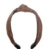 Clearance Gregory Ladner Woven Knot Turban Headband Gregory Ladner Limited Edition Dark Brown